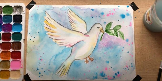 Disegni per il 9 maggio: colomba della pace