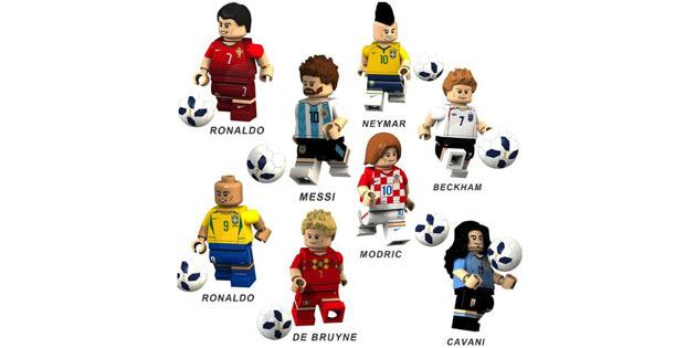 Souvenir per la Coppa del Mondo. Lego-giocatori
