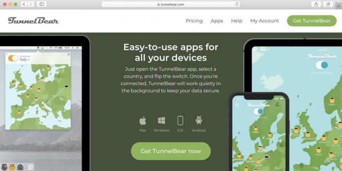 Miglior VPN gratuito per PC, Android, iPhone - TunnelBear