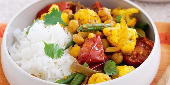 Ricette con i ceci: curry di verdure con i ceci