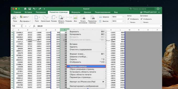 Come aggiungere un'interruzione di pagina in Excel