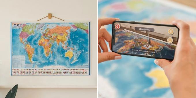 Regali per un bambino il 1 settembre: mappa murale del mondo