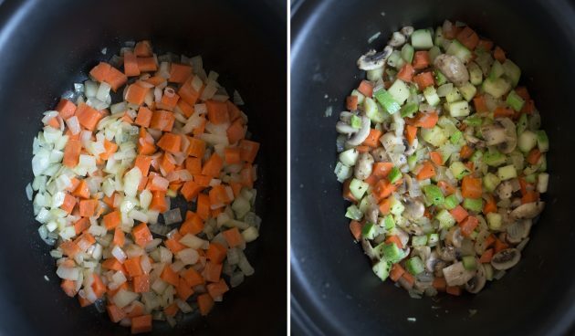 Come fare uno spezzatino di fagioli: aggiungere il resto delle verdure tenendo conto del tempo di cottura