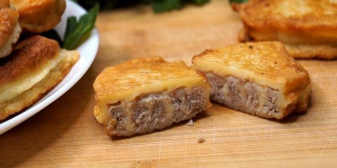 Cosa cucinare carne macinata: Polpettoni con formaggio in pastella