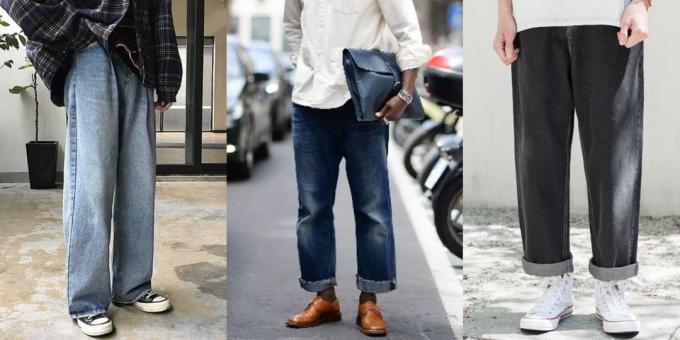Ampi jeans dritto per gli uomini - 2019/2020