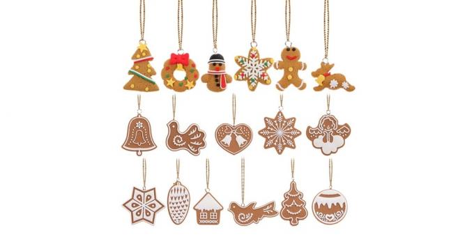 Ornamenti in forma di biscotti zenzero