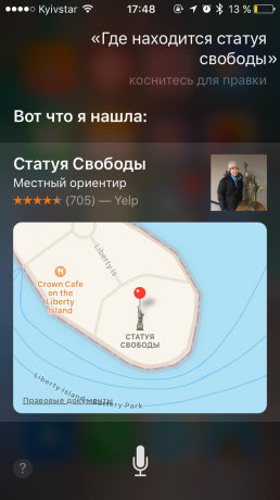 Comando Siri: navigazione