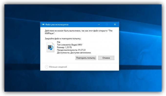 Come eliminare un file in Windows: computer segnala che il file viene aperto in un altro programma