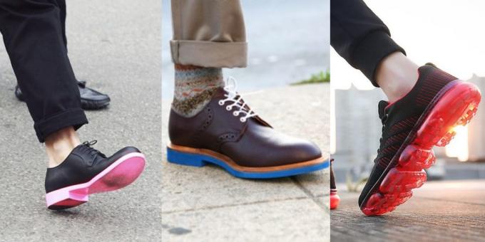scarpe da uomo alla moda di con suola a contrasto