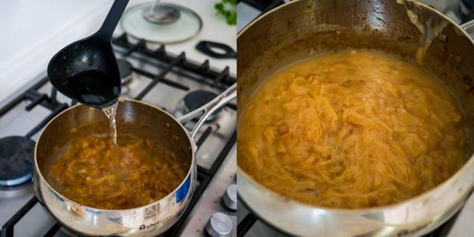 Cipolla zuppa ricetta: brodo add