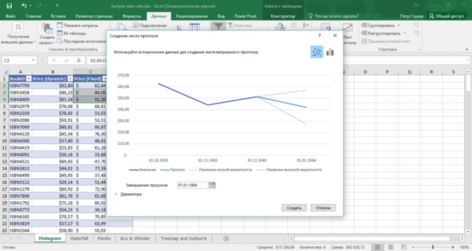 Una nuova forma di previsione in Excel 2016
