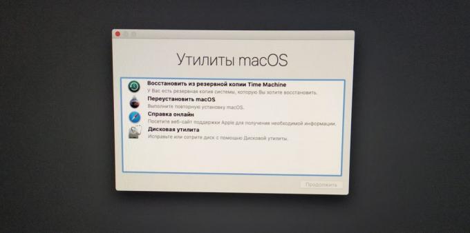 Come velocizzare il computer per MacOS: selezionare "MacOS Reset»