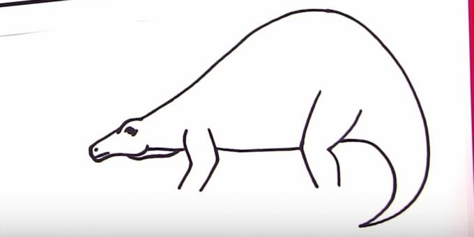 Come disegnare uno stegosauro: aggiungi la schiena e la coda