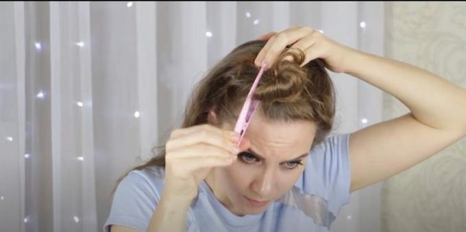 Acconciature da donna per un viso tondo: separa i capelli con una parte orizzontale