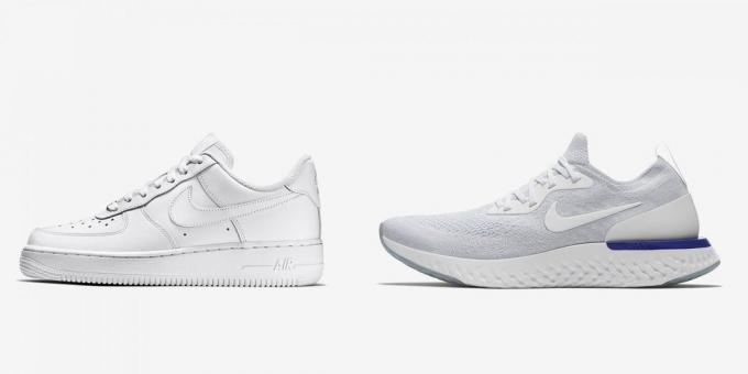 Le nuove scarpe: Nike Air Force 1 e la Nike epica React