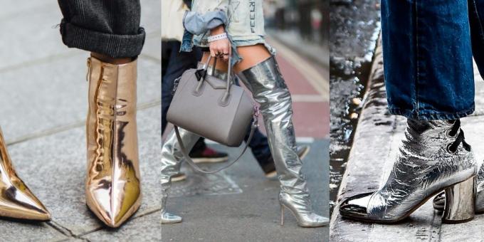 scarpe alla moda Autunno-Inverno 2019-2020 colori metallici