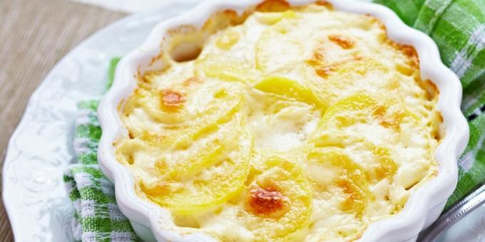 Gratin di patate con porri e timo