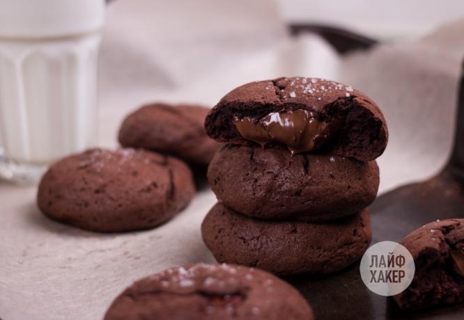 Idee per la prima colazione: biscotti con cioccolato pasta - lasciate raffreddare il fegato