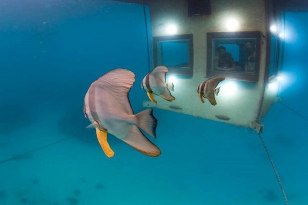camera d'albergo subacquea The Manta Resort