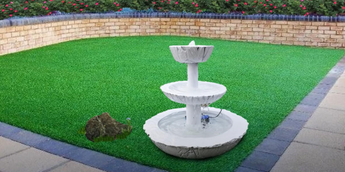 Come realizzare una fontana fai da te: una fontana in cemento a tre livelli