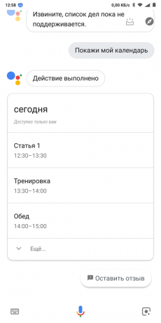 Google Now: Schedule