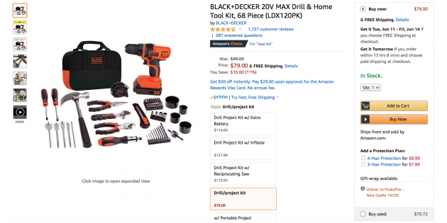 Black & Decker kit di strumenti