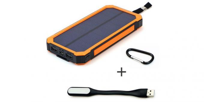 batteria esterna con una batteria solare