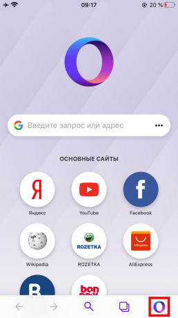 Come abilitare la modalità di navigazione in incognito in Opera Touch su iPhone