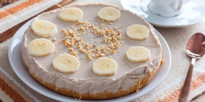 Cheesecake alla banana con ricotta senza cottura