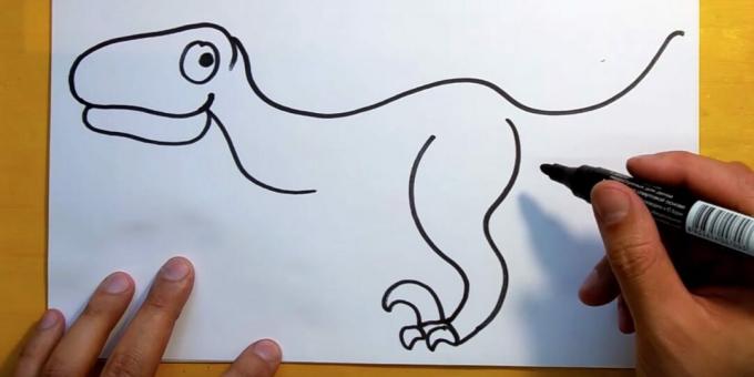 Come disegnare un dinosauro: disegna artigli