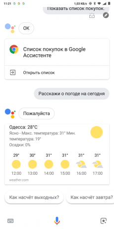 Google Now: Weather
