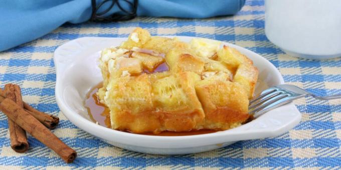 Budino di pane alla cannella al microonde