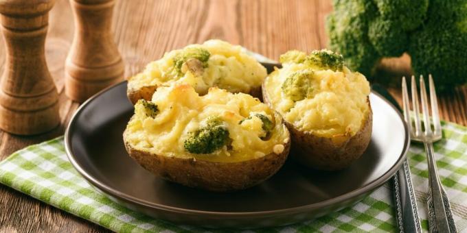 Patate ripiene di broccoli e formaggio