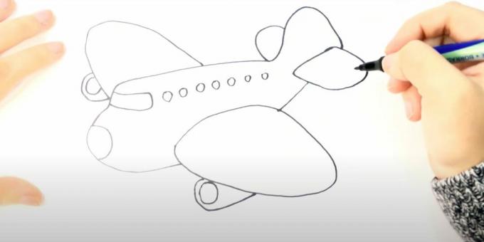 Come disegnare un aeroplano: disegnare un aeroplano con un pennarello