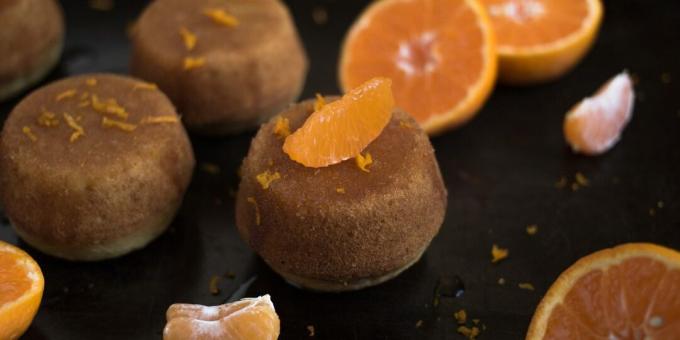 Muffin al mandarino con sciroppo di agrumi
