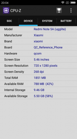 Xiaomi redmi Nota 5a: specifiche tecniche