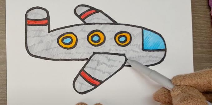 Come disegnare un aeroplano: dipingi sul vetro e sul corpo