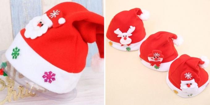Prodotti con AliExpress per creare un'atmosfera di Capodanno: cappello di Babbo Natale