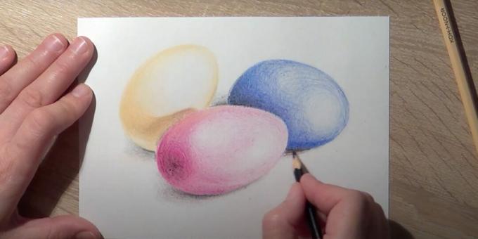 Dipingi sopra l'uovo e dipingi l'ombra
