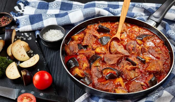 Spezzatino di agnello con melanzane