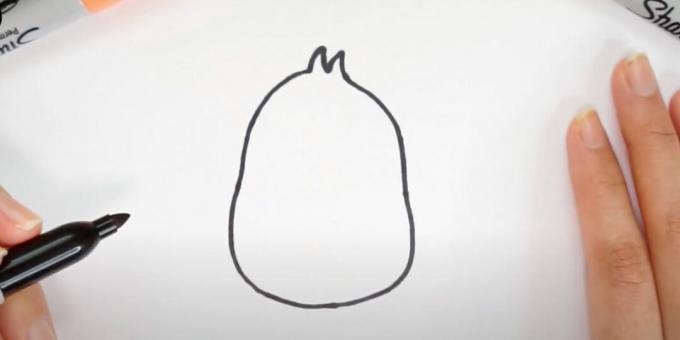 Disegni pasquali: disegna il corpo di un pollo