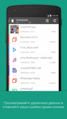 Dumpster - cestino per i file eliminati in Android