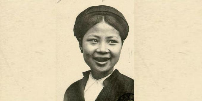 La storia dei cosmetici: una donna vietnamita con i denti anneriti, 1908.