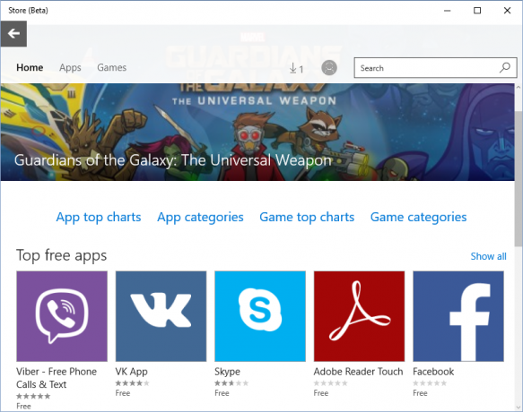 Caricamento applicazioni universali da Windows 10 Immagazzinare