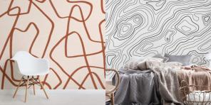 Cosa scegliere wallpaper per la camera da letto: 6 disegno freddo