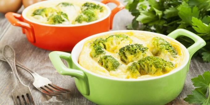 Frittata con broccoli al forno