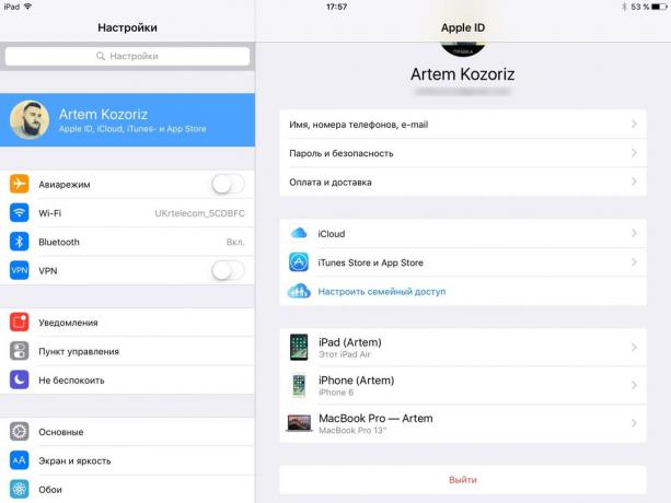 iPad Vendita: uscire dal suo conto, iCloud