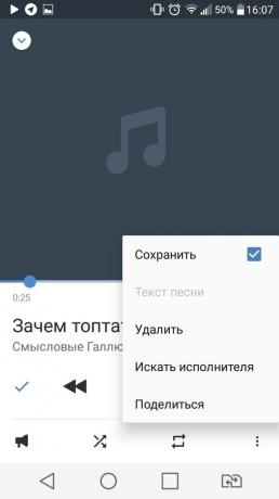Come ascoltare la musica su Android VKontakte