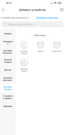 Xiaomi Mi Robot aspirapolvere: Aggiungi dispositivo