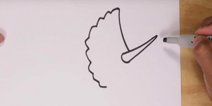 Come disegnare un triceratopo: aggiungi un corno